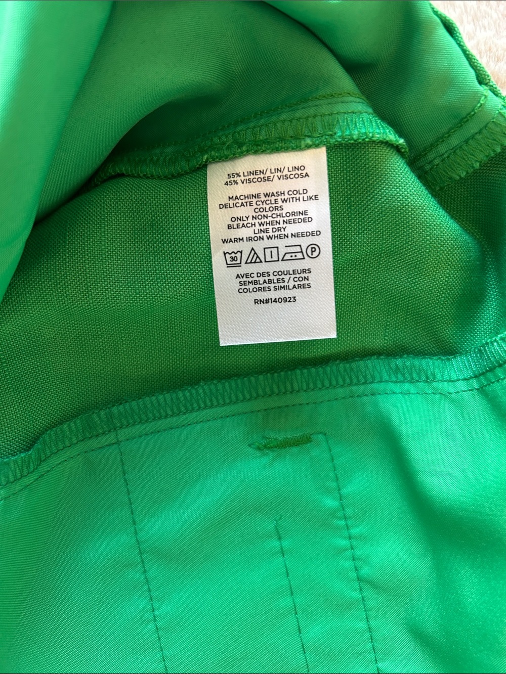 LOFT Emerald Green Wide-Leg High-Rise Pants - Picture 4 of 4